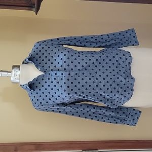 J. Crew Polka Dot Chambray Top size 6